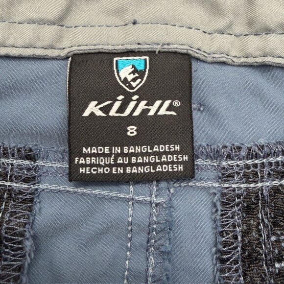 KUHL Kliffside Air Roll Up Blue Hiking Shorts Sz 8 - Picture 7 of 11